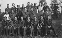 This is a group of CCC boys of Company 532 with their civilian supervisor in 1937.