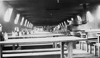Inside of Camp Lee mess hall.