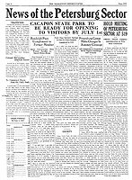 This page is from the CCC
                  District newspaper, dated June, 1937. A main lead
                  story is the opening of Cacapon State Park on July 1
                  that year. Anyone who knew Senator Jennings Randolph
                  knew of his generosity and willingness to promote a
                  good environmental effort and as a person who
                  championed conservation. Randolph was a force in
                  keeping the CCC alive as an agency. Here, in this
                  article, he mentions the CCC boy he met and recognized
                  him with reference in the Congressional Record. Many
                  events in West Virginia were so preserved, thanks to
                  his devotion to his native state.