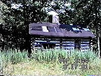 This log cabin is located is located in Greenbriar County on Blizzard Run on the South Fork of Cherry River on what is called Fork Mountain. It was apparently built as a place that fire fighters would use if there were to be a fire in the area. Names that were inscribed on the chinking include Henry Wilson, a Ramsey, a Stewart, a Cottrell and Henry Wayne. Henry Wilson was at a camp in Pocahontas or Greenbriar county.