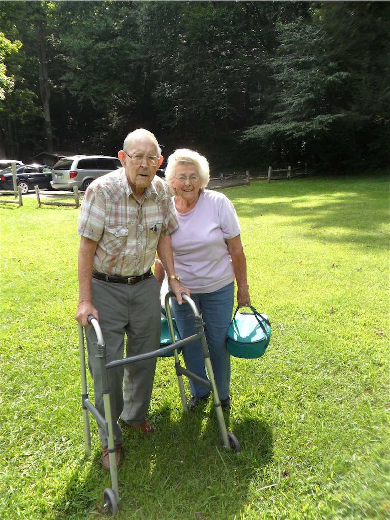 James and Veta Lewis at Camp Woodbine, Richwood CCC Reunion August 19, 2012.